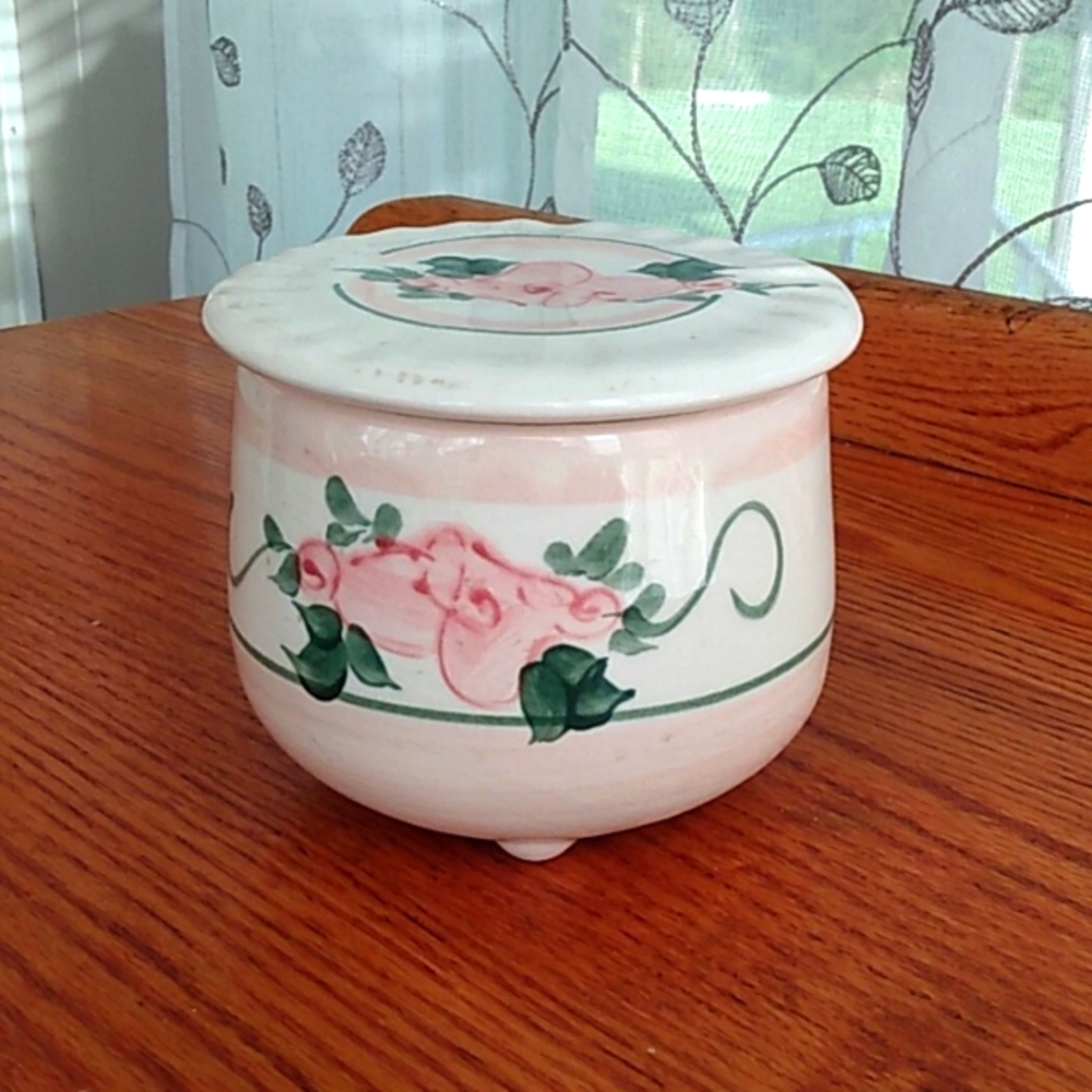 Levine Hand-painted Butter Crock